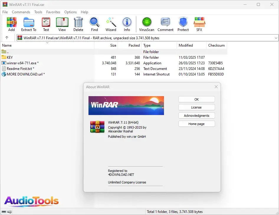WinRAR v7.20 Full Windows Multilenguaje 2026
